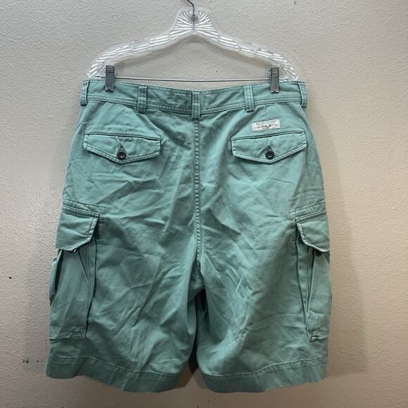 Polo Ralph Lauren Cargo Shorts Men’s 36 Streetwear Preppy Baggy Y2K Cotton Green - Picture 5 of 7